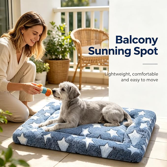Dog Bed Mat - Reversible Dog Crate Bed Mats, Soft & Breathable Kennel Pad, Durable Crate Bed for Small Medium Large Dogs & Cats