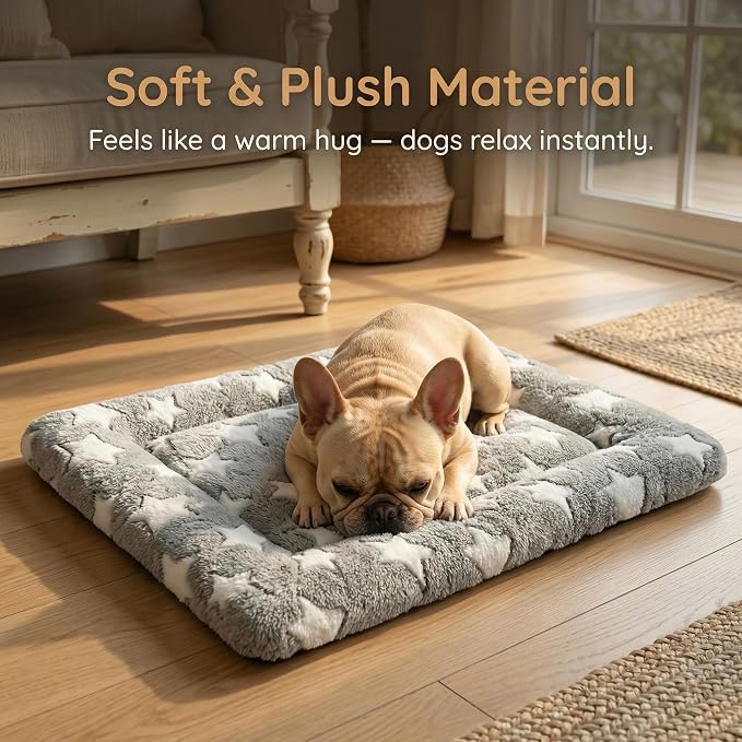 Dog Bed Mat - Soft Crate Pad for Kennel, Durable Pet Bed for Small Dogs & Cats - Comfort Support for Pet Crate, Cage, House