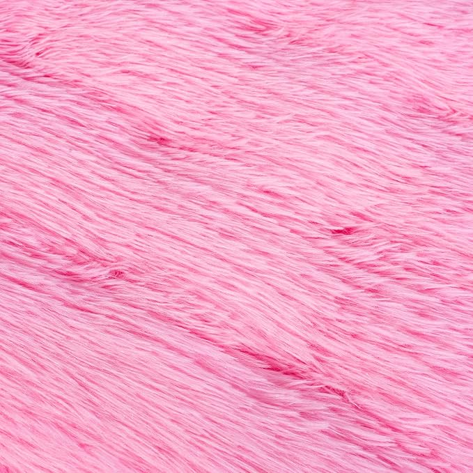 Machine Washable Dog Bed, Deluxe Plush Dog Crate Pad and Cat Bed, Anti-Slip Bottom Kennel Pad Mat, Fuzzy Pet Beds for Large, Medium, Small Dogs Breeds (Pink, 36.0" L x 24.0" W x 3.0" Th x 1 Pack)