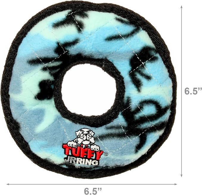 TUFFY® : 2 Pack Ring Dog Toy: Ultra Durable Plush Toy with Multiple Layers & Reinforced Seams, Washable and Floats, Original Construction