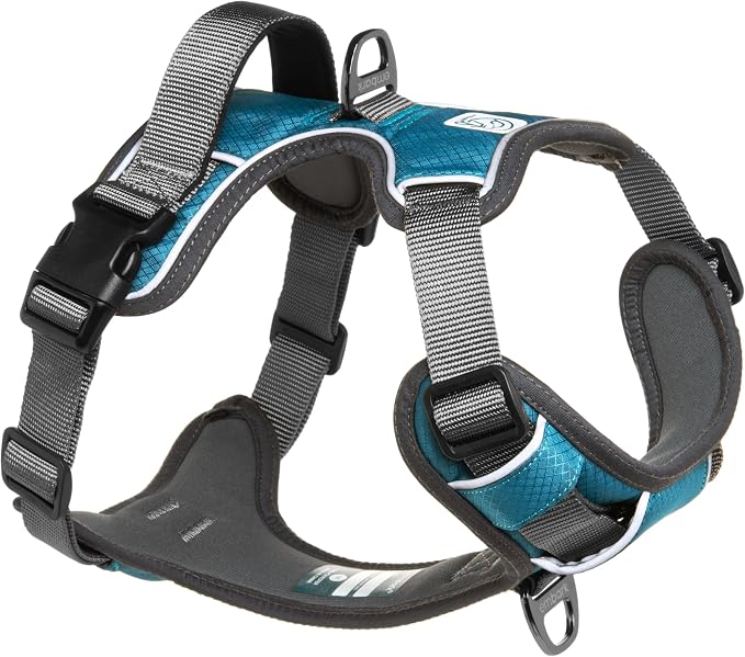 Embark Adventure XL Dog Harness – No-Pull, Reflective Trim, Military-Grade Nylon, Dual Leash Clips, Gel-Lined Handle for Extra Large Dogs