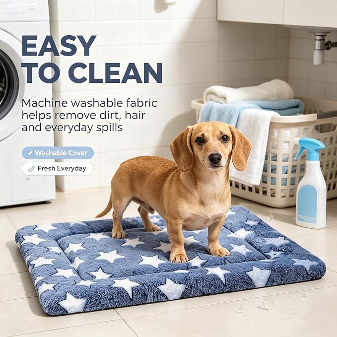 Dog Bed Mat - Reversible Dog Crate Bed Mats, Soft & Breathable Kennel Pad, Durable Crate Bed for Small Medium Large Dogs & Cats