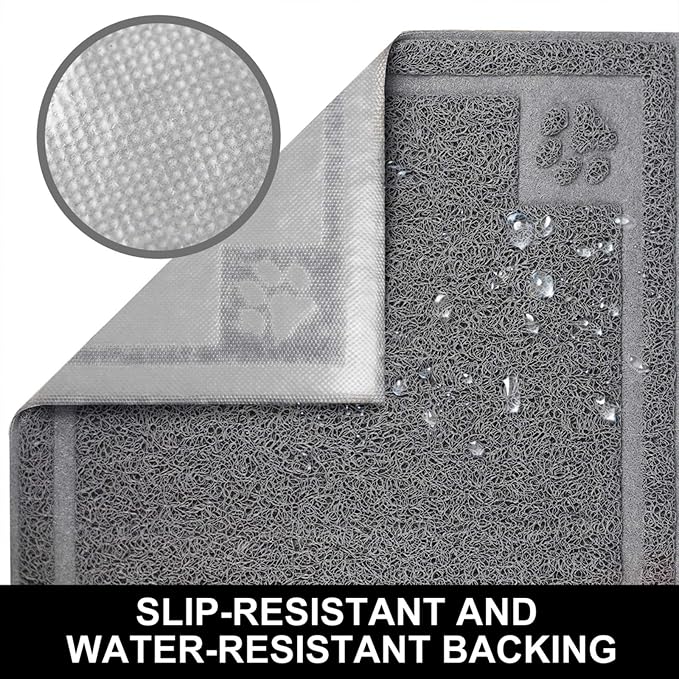 Pet Feeding Mat for Small Dogs and Cats 24" x 16" Flexible and Waterproof Dog Bowl Mat for Food and Water, Easy to Clean Dog Food Mat with Non Slip Backing