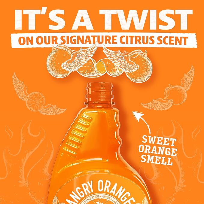 ANGRY ORANGE Pet Stain & Odor Remover for Dog Urine and Stains - Enzyme Pet Odor Eliminator for Home - Citrus - Value 2 pack