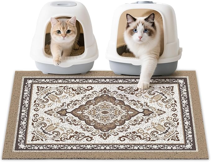 Unicorn Catcher 33"x22" Cat Litter Mat Non-Slip Washable Litter Box Mat | High-Density PVC Litter Catcher Mat Efficiently Traps Scattered Litter From Paws To Keep Floors Clean