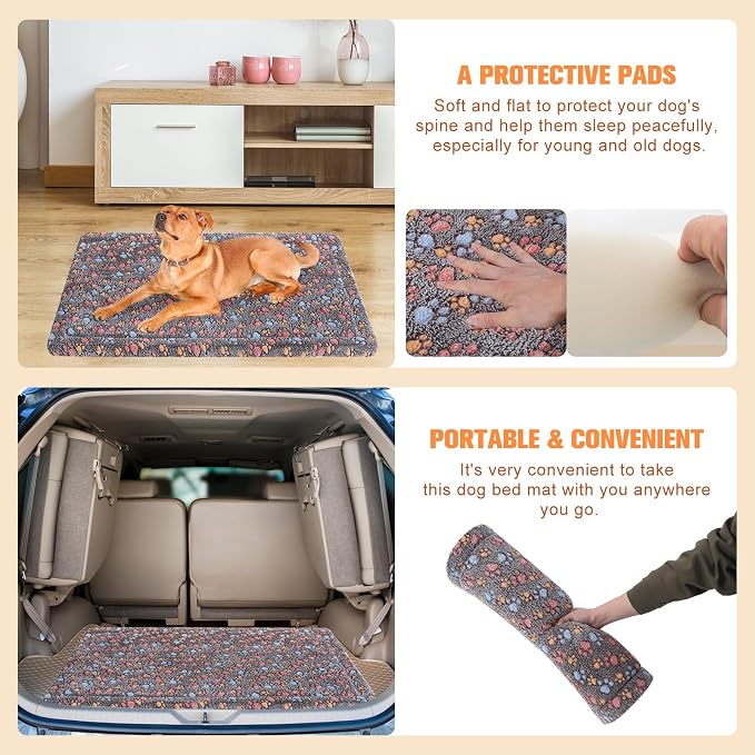 BEAUTYZOO Dog Crate Pad Washable Ultra Soft Pet Kennel Mat XLarge, 48" Gray | Ultra Soft Crate Pad,Anti-Slip Bottom,Waterproof Lining Protects Floors & Furniture,Comfortable Cozy Mats for Cage Car Travel