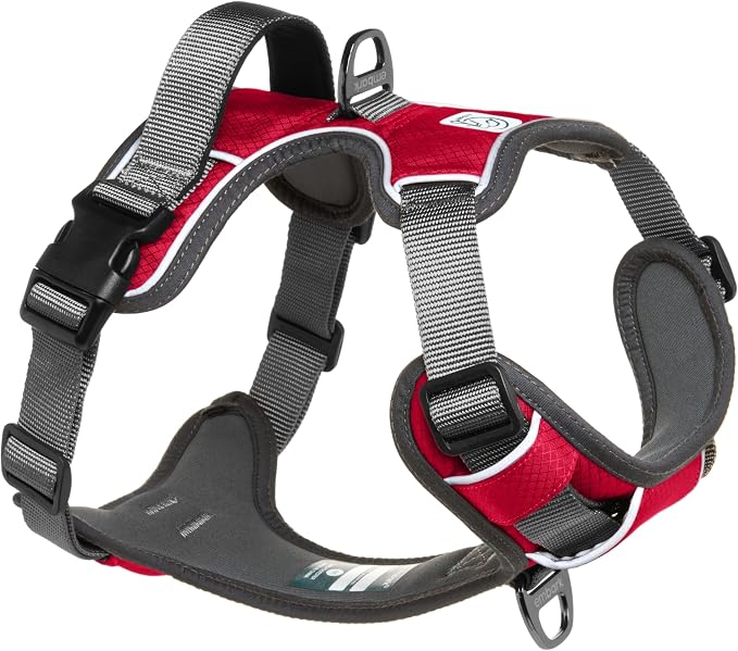 Embark Adventure Medium Dog Harness – No-Pull, Reflective Trim, Military-Grade Nylon, Front Clip with Gel-Lined Handle