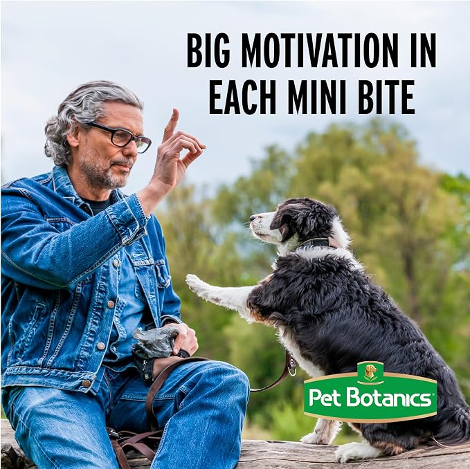 Pet Botanics Training Rewards Soft & Chewy, Bacon Flavor, 20 oz, 500 Treats | 20 oz. Pouch with 500 Treats Per Bag, High-Value Reward for Training, Pork Liver and Real Bacon
