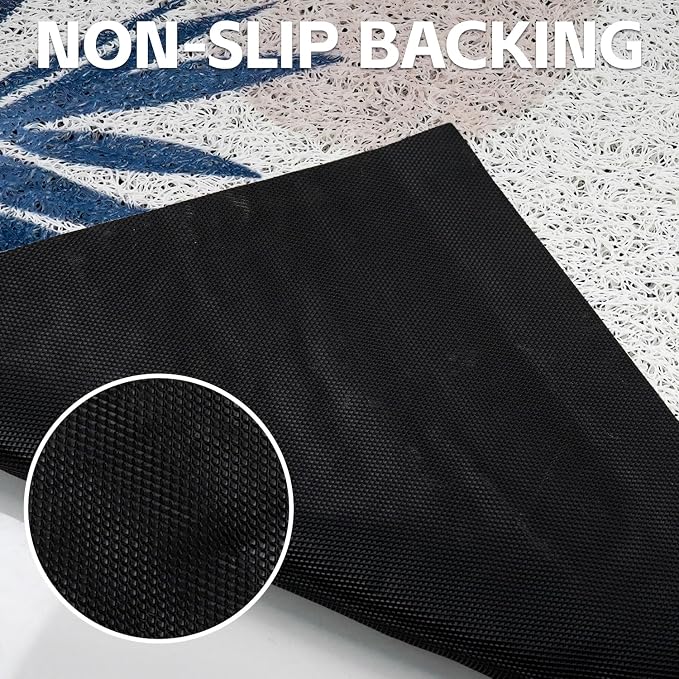 Cat Litter Mat Litter Trapping Mat, 40"x30" Waterproof Urine Proof Litter Box Mat Catcher Mat Non-Slip Washable for Kitty Kitten, Blue
