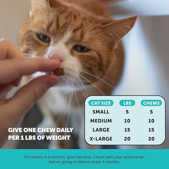 Cat Calming Treats for Anxiety Relief - Dual Texture Crunchy Creamy Calming Chews for Cats - Feline Stress Relief Behavior Support for Travel, Vet Visits, Grooming, Separation Anxiety (90-Day Supply)