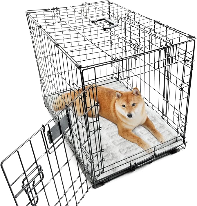 Dog Bed Crate Mat(36" X 23"), Soft Plush Dog Bed Pad Machine Washable Crate Pad, Dog Sleeping Mat with Anti Slip Bottom | Machine Washable Crate Pad, Dog Sleeping Mat with Anti Slip Bottom