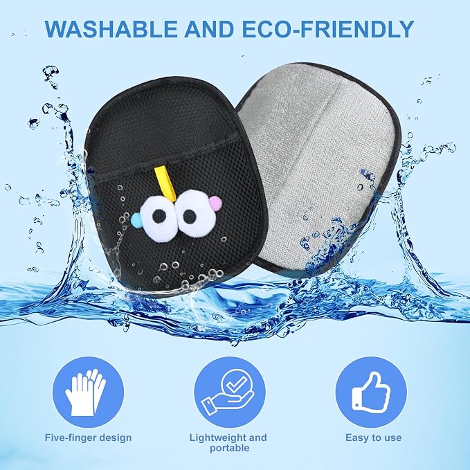 Pet Hair Removal Glove for Cats & Dogs 2PCS, Reusable and Washable Pet Hair Remover Tool for Clothing, Couch, Carpet, Car Seat