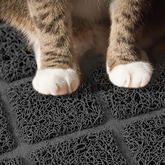 Niubya Premium Cat Litter Mat, 23" Long x 14" Wide, Non-Slip and Waterproof Design, Soft on Paws, Easy to Clean