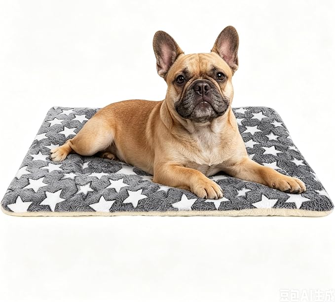 Dog Bed mat Pet mat Dog Box mat Machine Washable Grey (33x23x1.5in)