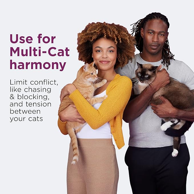 Comfort Zone Multi Cat Calming Diffuser Refill, 2 Pack of 30-day refills | Reduces cat stress, use with Comfort Zone Diffuser, refills lasts up to 30 days, expert recommended, drug- and fragrance-free