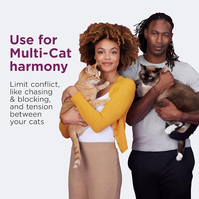 Comfort Zone Multi Cat Calming Diffuser Refill, 6 Pack of 30-day refills | Reduces cat stress, use with Comfort Zone Diffuser, refills lasts up to 30 days, expert recommended, drug- and fragrance-free