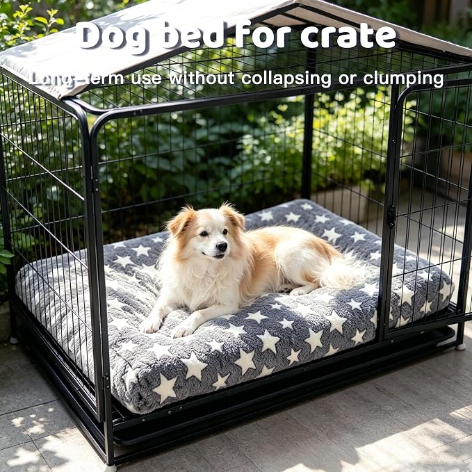 Orthopedic Dog Bed for Large Dogs with Removable Washable Cover | Orthopedic foam support, egg-crate design for joint pain relief, breathable cover, non-slip bottom, crate-friendly travel bed