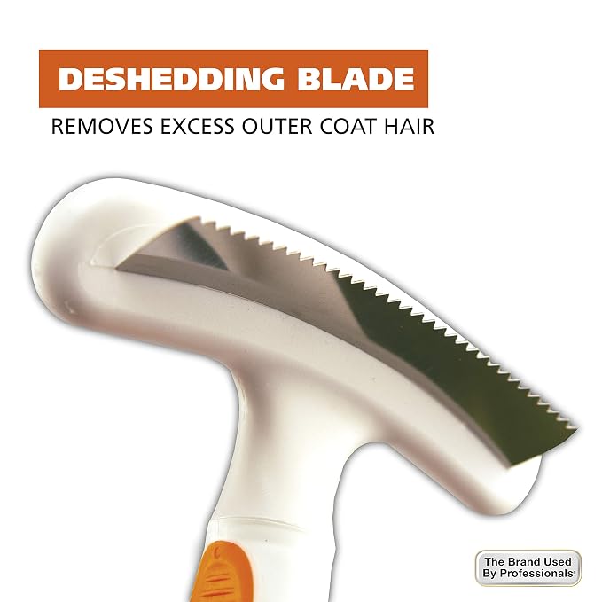 Wahl 2-in-1 Combination Double Row Pet Rake with Hair Shedding Blade for Dog or Cat Fur by The Brand Used by Professionals – Model 858424 1 Count (Pack of 4)