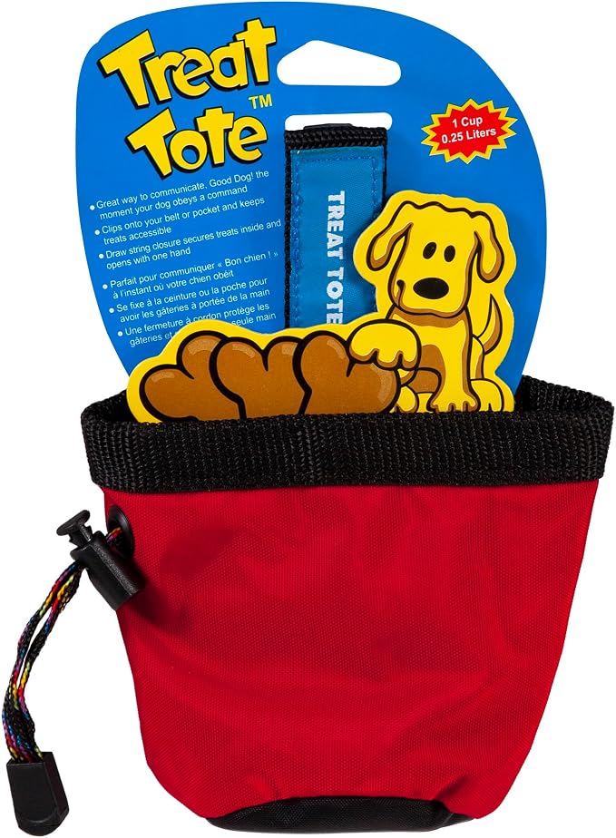 Chuckit! Treat Tote Dog Treat Pouch for Puppy Training, 1 Cup | Convenient Treat Pouch for Puppy Training With 1 Cup Capacity, Available in Assorted Colors for On-the-Go Rewards