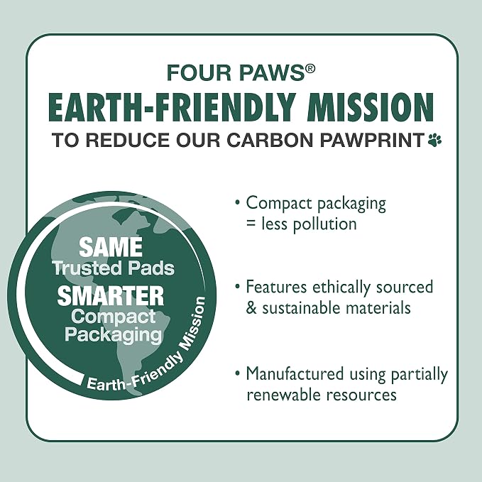 Four Paws Wee-Wee Superior Performance Unscented Pee Pads for Dogs & Puppies, Quilted Leak-Proof Dog Housebreaking Potty Training Floor Protection, 22" x 23", 50 Count