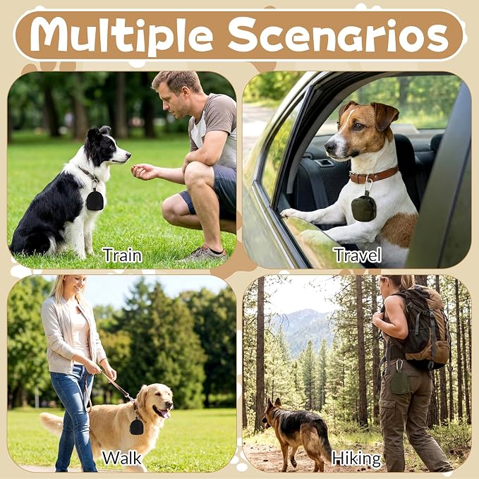 2 PCS Dog Treat Pouch, 5.12 × 2.95 in Waterproof Dog Treat Pouches for Pet Training, Zipper Closure Reusable Dog Training Treat Pouch, Portable Reward Puppy Treat Bag for Traveling or Outdoor