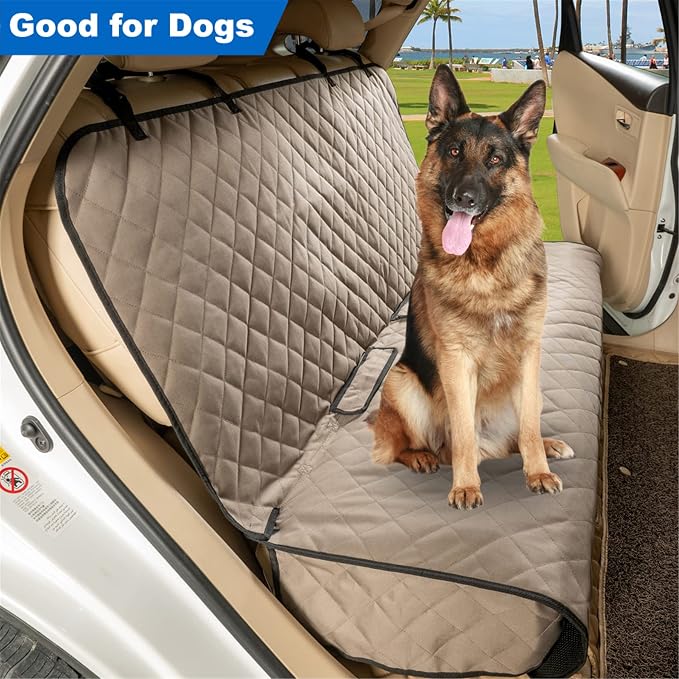 VIEWPETS Bench Car Seat Cover Protector - Waterproof, Heavy-Duty and Nonslip Pet Car Seat Cover for Dogs with X-Large Size Fits for Large SUVs & Trucks