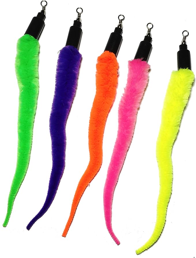 Pet Fit for Life 5 Piece Replacement Pack of Worms for Interactive Cat and Kitten Toy Wands