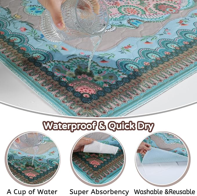 Aitmexcn Washable Pee Pads for Dogs, 2 Extra Large Puppy Pads, 48'' x 48'' | Highly Absorbent, Waterproof Layer, Machine Washable, Non-Slip Bottom, For Large Playpens and Multiple Pets