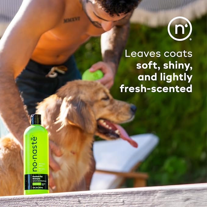 Nonaste Oatmeal & Aloe Dog Shampoo, Itchy Skin & Deodorizing, 16 oz, Pk 2 | USDA-Certified Organic Aloe & Oatmeal Soothe Itchy, Dry & Sensitive Skin. Deodorizing, Gentle Dog Wash. Light Fresh Scent.