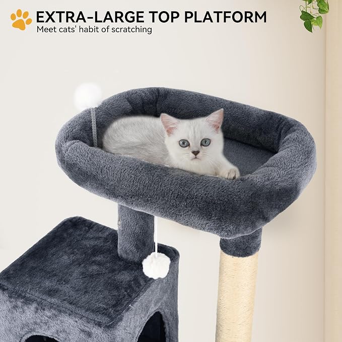 YITAHOME 70.8 inch Cat Trees for Large Cats | Cat Tower with Scratching Post, Hammock