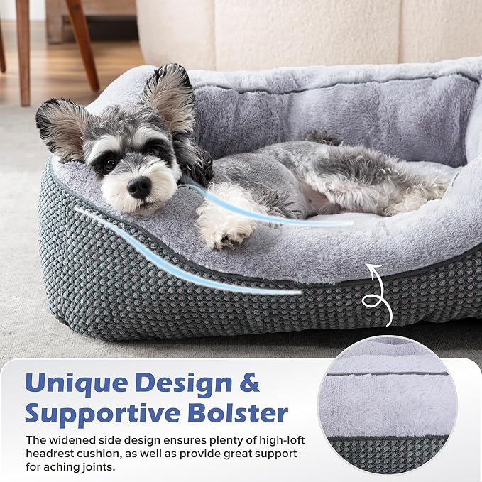 INVENHO Large Dog Beds Large Sized Dog, Washable Orthopedic Warming Soft Sleeping Durable with Anti-Slip Bottom