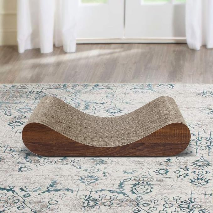 Simple Delxue Horizontal Cat Scratcher Pad, 23.6" Large Cat Scratcher Cardboard Lounge Bed, 100% Recyclable & Reversible Durable Cat Scratching Board