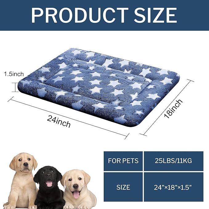 Dog Bed Mat – Soft & Comfortable Dog Kennel Pad for Crate – Durable Crate Bed & Mat for Dogs & Cats – Ideal for Crate, Kennel, and Home Use