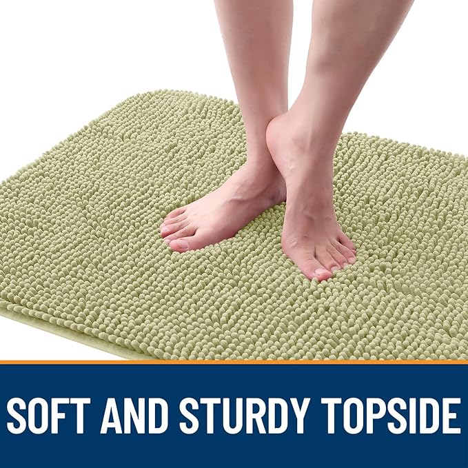 OLANLY Dog Door Mat for Muddy Paws 70x35, Super Absorbent Chenille Mud Mat | Vanilla, Absorbs Moisture and Dirt, Non-Slip Machine Washable Doormat, Quick-Drying Indoor Entryway Floor Carpet for Dogs