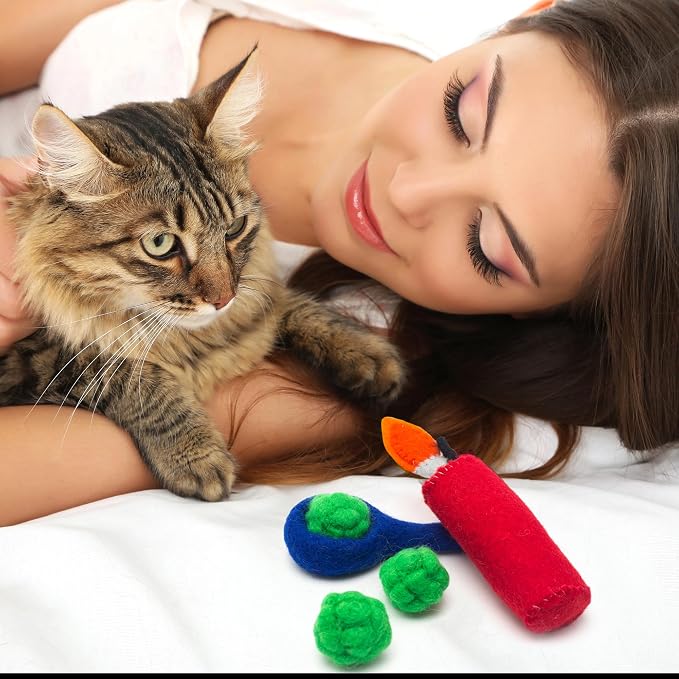 Glaciart One Catnip Pipe, Nuggets and Lighter Cat Toy Set | Cat Crack for Funny Kittens, Stimulating Toys for Boredom, Exercise & Play | Filled w/Organic Catnip to Excite/Calm Kitty | Organic Idea