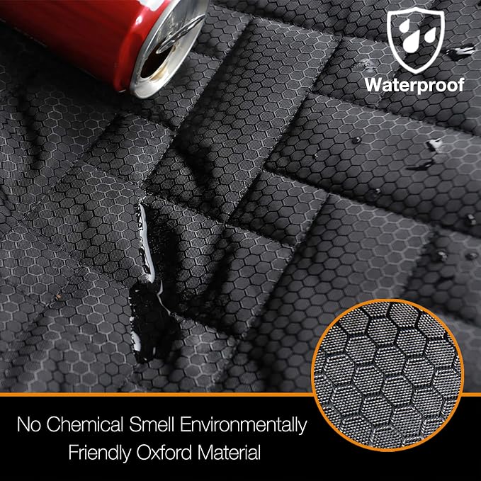 Heavy Duty Back Seat Cover for Truck , 100% Waterproof & Odor-Free Dog Seat Protector for F150 F250 Chevy Silverado Ram Sierra, Scratch-proof Eco-Friendly Back Seat Cover for Dogs, Kids, Tools & Gear