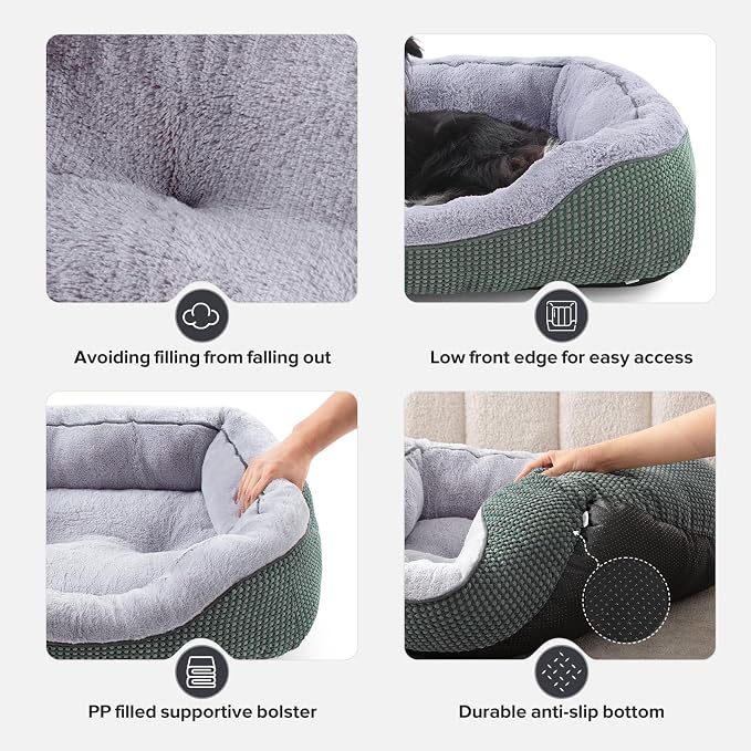 INVENHO XL Dog Beds Large Sized Dog, Washable Orthopedic Warming Soft Sleeping Durable with Anti-Slip Bottom