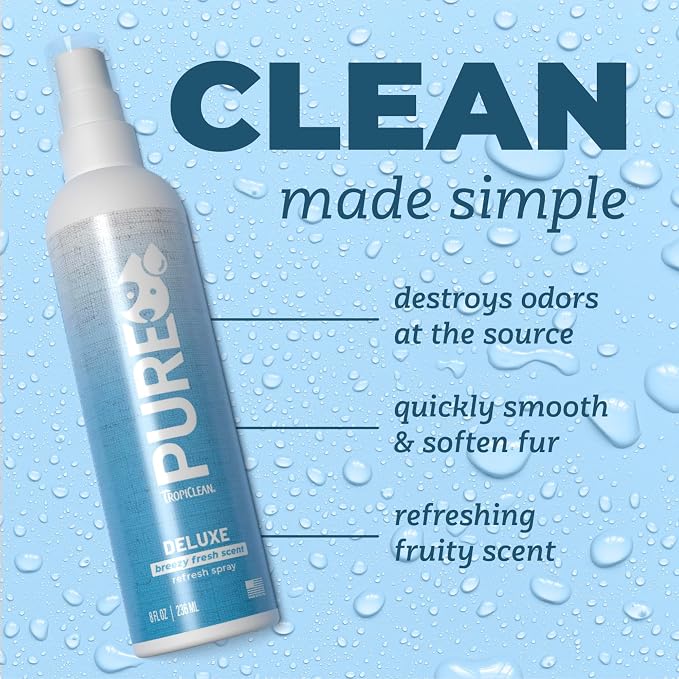 TropiClean Pure 2-in-1 Dog Perfume, Breezy Fresh Scent, 8oz