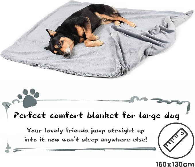 Dog Blankets for Large Dogs, Super Soft Warm Sherpa Fleece Plush Doggie Blankets and Throws for Small Medium Puppy Doggy Pet Cats，50x60 inches