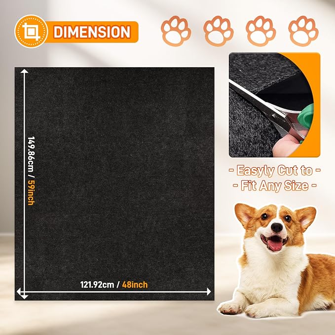MODIGT Dog Crate Pad Liner for Kennel Training 59"×48" Under Pet Cage Mat | Absorbs,Waterproof,Non-Slip,Washable Puppy Pee Pad for Protect Floors