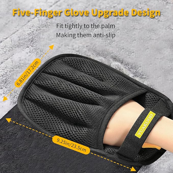 Pet Hair Removal Glove for Cats & Dogs, Upgraded Five-Finger Electrostatic Pet Hair Gloves, Reusable Magic Brush Pet Hair Remover Tool for Couch, Carpet, Car Seat(1 PCS)