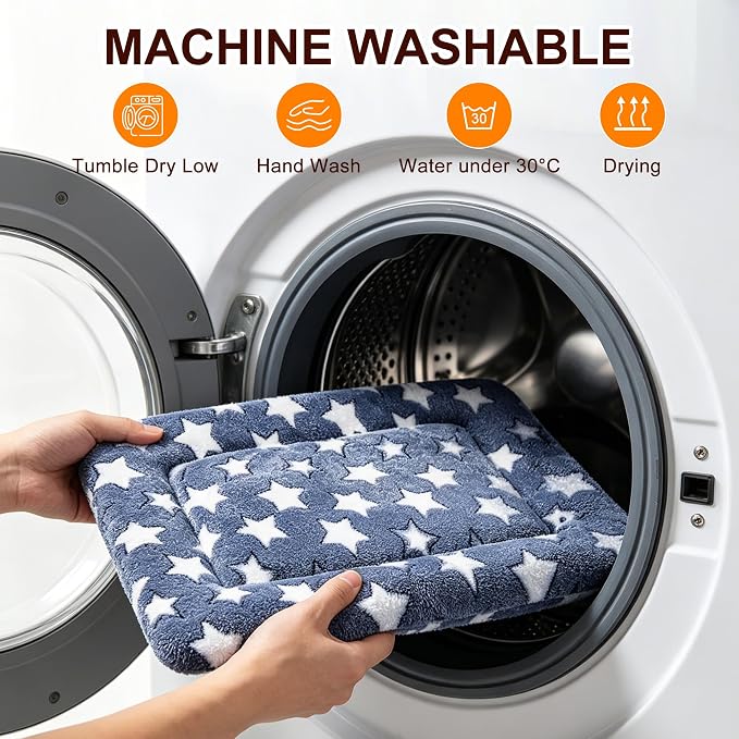 Dog Bed Mat, Reversible Crate Pad & Cute Dog Bed - Machine Washable Kennel Mat with Ultra Soft for Medium Dogs