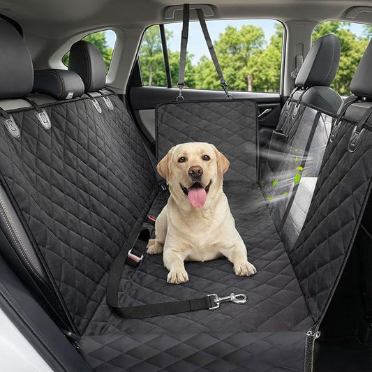 Victoper Dog Car Seat Cover, Heavy Durable Dog Seat Cover for Back Seat, 100% Waterproof Scratch Proof Nonslip Dog Hammock for Car with Side Flap, Pet Back Seat Covers Large 60" W x 64" L
