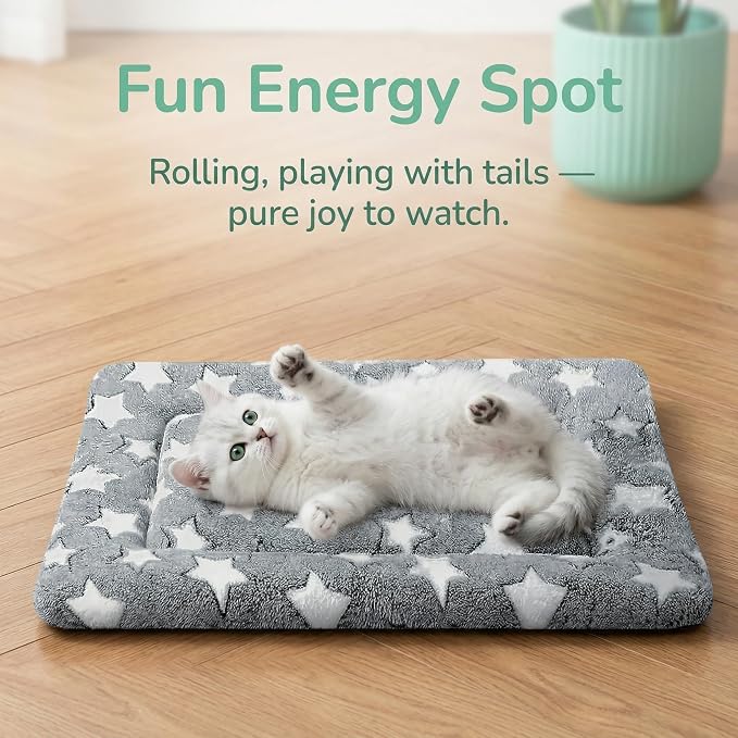 Dog Bed Mat 4 Pcs - Reversible Dog Crate Bed Mats, Soft & Breathable Kennel Pad, Durable Crate Bed for Dogs & Cats