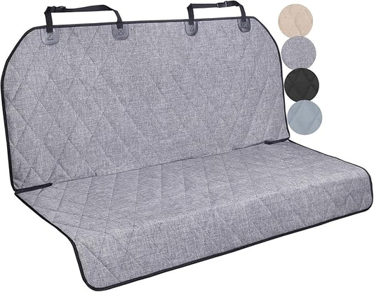 VIVAGLORY Dog Seat Covers, Dog Backseat Cover Pet Bench Protectors with Anti-Slip Backing, Back Seats Cover Rear Seat Covers Car Seat Cover for Dogs, Heather Black, 46" L * 52" W | Backseat Cover for Car Suv & Truck, Back Rear Backseat Bench Protector