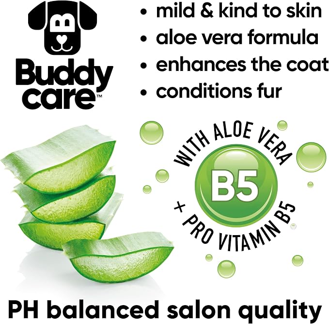 Buddycare Shed Control Dog Shampoo Aloe & Lemongrass Scented | with Aloe Vera and Pro Vitamin B5 (50.72oz)