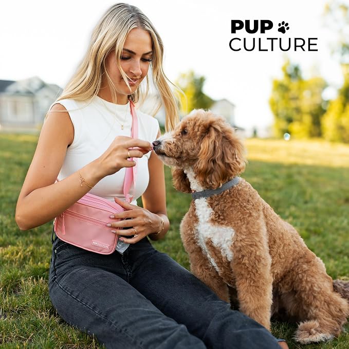 Dog Treat Pouch with Poop Bag Dispenser and Removable Treat Pouch | Cross Body Dog Walking Bag | The Perfect Puppy Training Tool and Even Better Gift