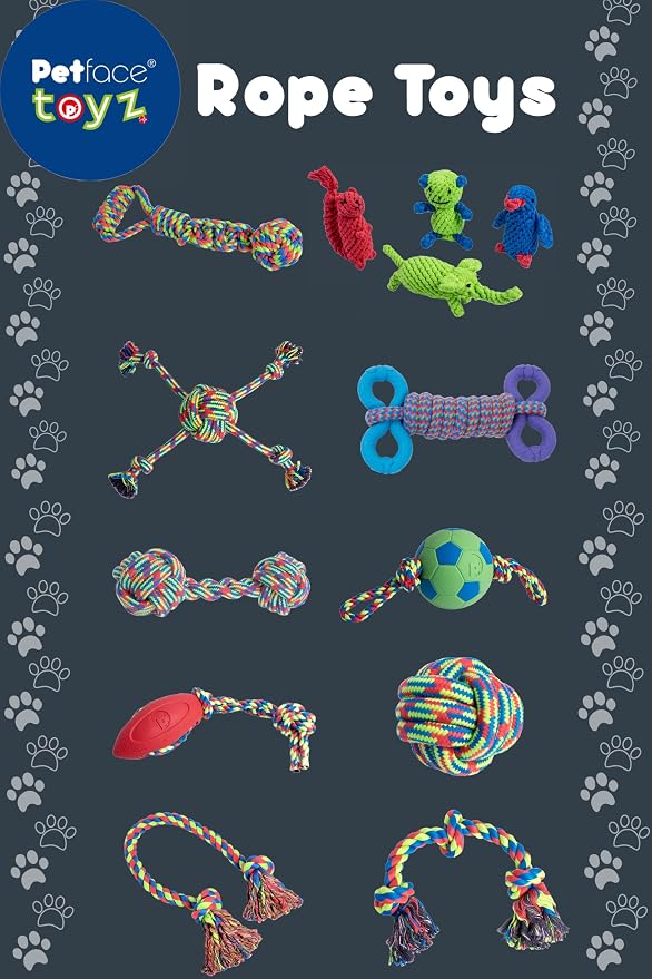 Petface Toyz Triple Knot Rope Dog Toy, Small