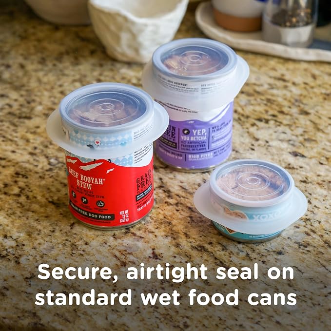 Stasher Pet Reusable Food Storage Puppy Essentials Kit, 4-Cup Dog Travel Bag, Treat Bags & Dog Food Can Lids, Airtight Seal, Food Grade Silicone, Freezer & Dishwasher Safe, Dog Gift