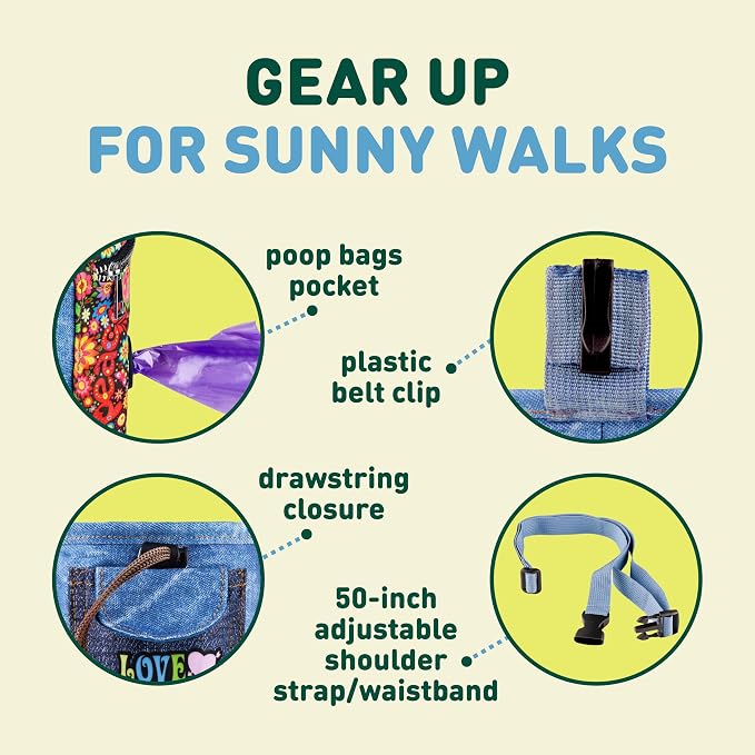 INSPECTOR TAIL Dog Treat Pouch for Training, Drawstring Bag, Hands Free | 2 Cup Tote, 4 Ways to Wear, No Bounce, Pull-Out Liner, Pockets for Snacks, Poop Bags & Keys, Pet Walking & Rewarding Holder